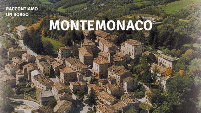 Una veduta storica di Montemonaco, in provincia di Ascoli