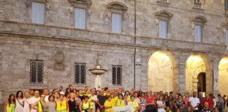 I partecipanti della tappa di salute in cammino ad Ascoli Piceno