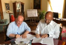 La firma dell'accordo tra il Comune di Ascoli Piceno e Consind