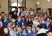 L'Ascoli Calcio alla scuola Sant'Agostino per dire No al bullismo